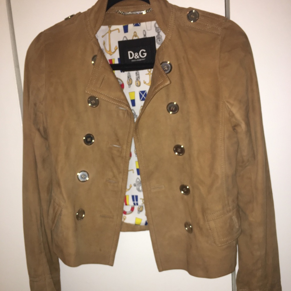 Dolce & Gabbana Cropped Suede Jacket Size 36/XS